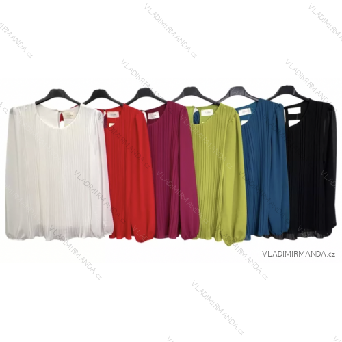 Tunika/blúzka dlhý rukáv dámska (S/M ONE SIZE) TALIANSKA MÓDA IMPLM2218207