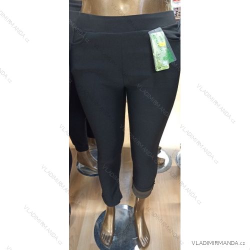 Legíny dlhé koženkové zaptelené dámske nadrozmer (8XL-10XL) ELEVEK ELE221477
