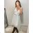 Šaty spoločenské elegantné krátke bez rukávov tilové dámske (S/M ONE SIZE) TALIANSKA MóDA IMM22305/DR světle modrá