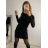 Šaty úpletové s rolákom dlhý rukáv dámske (S/M ONE SIZE) TALIANSKA MÓDA IMM22FD5807/DR smaragdová