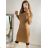 Šaty úpletové s rolákom dlhý rukáv dámske (S/M ONE SIZE) TALIANSKA MÓDA IMM22J51753