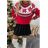 Sveter vianočný dlhý rukáv dámsky (S/M ONE SIZE) TALIANSKA MÓDA IMM22VN22985