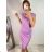 Šaty elegantné trblietavé krátky rukáv dámske (S/M ONE SIZE) TALIANSKA MóDA IMM222982