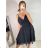 Šaty šifónové elegantné krátke na ramienka dámske (S/M ONE SIZE) TALIANSKA MóDA IM922BONA/DR kráľovská modrá
