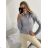 Sveter úpletový s rolákom dlhý rukáv dámsky (S/M ONE SIZE) TALIANSKA MÓDA EXTRA ME IMM22FD9076/DR S/M béžová