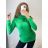 Sveter teplý pletený s rolákom dlhý rukáv dámsky (S/M ONE SIZE) TALIANSKA MÓDA IMPSS22S8690/DR S/M Okrová