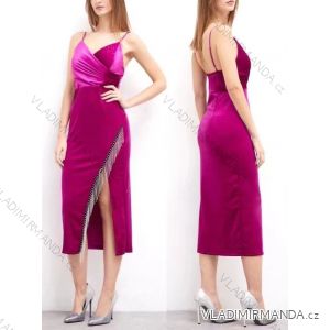 Šaty elegantné na ramienka dámske (S/M ONE SIZE) TALIANSKA MÓDA IMWKK224074