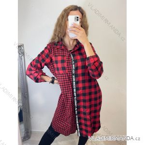 Šaty košeľové dlhý rukáv dámske (L/XL ONE SIZE) TALIANSKÁ MÓDA IMWD21035