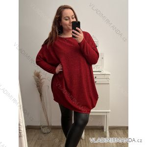 Tunika elegantná trblietavá dlhý rukáv dámska (XL/6XL ONE SIZE) TALIANSKA MóDA IMM22HG4151