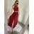 Šaty dlhé elegantné spoločenské plesové na ramienka dámske (S/M ONE SIZE) TALIANSKA MóDA IM3226339/DU zelená