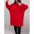Sveter/Šaty dlhý pletený s rolákom dlhý rukáv dámsky nadrozmer (3XL/4XL ONE SIZE) TALIANSKA MÓDA IM4222773