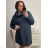 Sveter/Šaty dlhý pletený s rolákom dlhý rukáv dámsky nadrozmer (3XL/4XL ONE SIZE) TALIANSKA MÓDA IM4222773