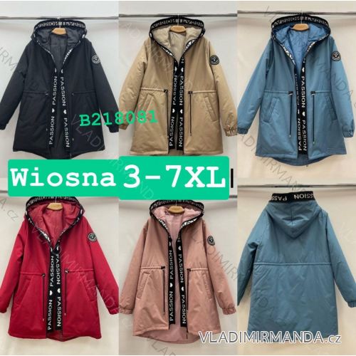 Bunda s kapucňou dámska nadrozmer (3XL-7XL) PMWB23B218081