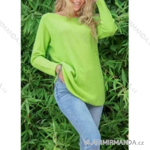 Sveter úpletový dlhý rukáv dámsky (S/M ONE SIZE) TALIANSKA MÓDA IMWC23028