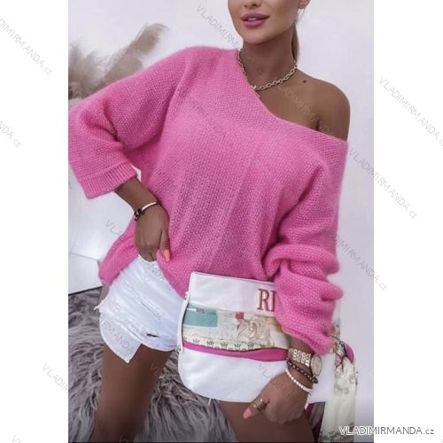 Sveter dlhý rukáv dámsky (S/M ONE SIZE) TALIANSKA MÓDA IMWK23044