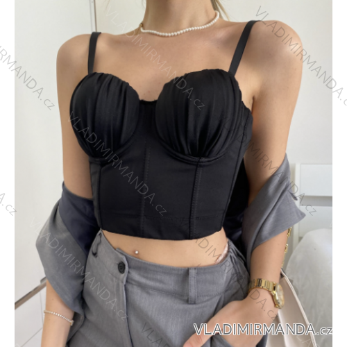 Top croptop na ramienka dámsky (S/M ONE SIZE) TALIANSKA MÓDA IMPBB23M2098