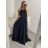 Šaty elegantné bez rukávov dlhé plesové dámske (S/M ONE SIZE) TALIANSKA MÓDA IMM22ZQL-60025/DU   lososová
   S/M