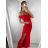 Šaty elegantní společenské carmen dlouhé dámské (XS/S/M/L ONE SIZE) ITALSKÁ MÓDA IM322063