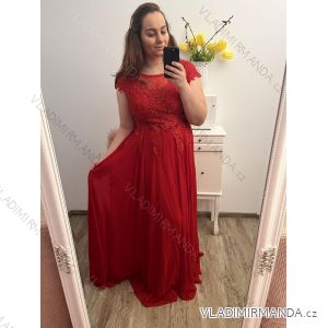 Šaty dlhé spoločenské elegantné letné bez rukávu dámske nadrozmer (XL/2XL ONE SIZE) TALIANSKA MÓDA IMPSH22CLARA