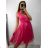 Šaty společenské tylové na ramínka dámské (S/M/L ONE SIZE) ITALSKá MóDA IM9239005/DU M / L biela