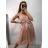 Šaty společenské tylové na ramínka dámské (S/M/L ONE SIZE) ITALSKá MóDA IM9239005/DU M / L biela
