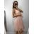 Šaty společenské tylové na ramínka dámské (S/M/L ONE SIZE) ITALSKá MóDA IM9239005/DU M / L biela
