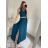 Šaty dlhé elegantné spoločenské plesové na ramienka dámske (S/M ONE SIZE) TALIANSKA MóDA IM3226339/DU zelená