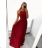 Šaty elegantné bez rukávov dlhé plesové dámske (S/M ONE SIZE) TALIANSKA MÓDA IMM22ZQL-60025/DU   lososová
   S/M
