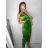 Šaty spoločenské dlhé elegantné na ramienka satén dámske (S/M ONE SIZE) TALIANSKA MÓDA IMPSH236357A/DU -   zelená smaragdová -   S/M/L