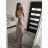 Šaty elegantné dlhé na ramienka šifónové dámske (S/M ONE SIZE) TALIANSKA MODA IMM22Q52303/DUR S/M ružová