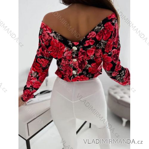 Tričko dlhý rukáv dámske (S/M ONE SIZE) TALIANSKA MÓDA IMWE23110