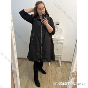 Vesta  s kapucí na zip bez rukávov dámske nadrozměr (XL/2XL/3XL ONE SIZE) TALIANSKA MóDA IM423IRIMA