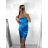 Šaty dlhé elegantný carmen dámske (S/M ONE SIZE) TALIANSKA MÓDA IMPBB23A3826/DU S/M kráľovská modrá