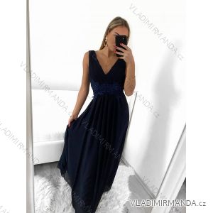 Šaty elegantné spoločenské na ramienka dámske (S/M ONE SIZE) TALIANSKA MÓDA IMPSH2380636/DU