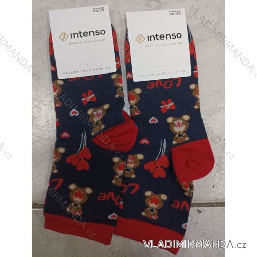 Ponožky veselé slabé valentínske dámske (35-37, 38-40) POLSKÁ MÓDA DPP23004