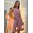 Šaty elegantné letné bez rukávov dámske (S/M/L ONE SIZE) TALIANSKA MÓDA IM923NELA/DU -   vínová
,   S/M