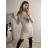 Šaty úpletové s rolákom s kašmírom dlhý rukáv dámske (S/M ONE SIZE) EBELIEVE MA722S-3120/DU3 zelená