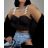 Crop top na ramienka dámsky (S/M ONE SIZE) TALIANSKA MÓDA IMPGM231126