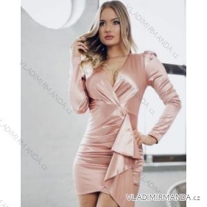 Šaty elegantný dlhý rukáv dámske (S/M ONE SIZE) TALIANSKA MÓDA IMPBB23B20866