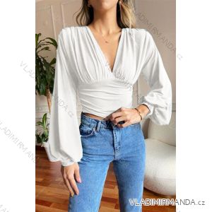 Top croptop/blúzka dlhý rukáv dámsky (S/M ONE SIZE) TALIANSKA MÓDA IMPBB23C26858