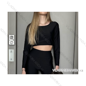 Top croptop dlhý rukáv dámsky (S/M ONE SIZE) TALIANSKA MÓDA IMPBB23S4015