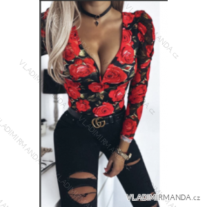 Body dlhý rukáv dámsky (S/M ONE SIZE) TALIANSKA MÓDA IMPBB23D03014