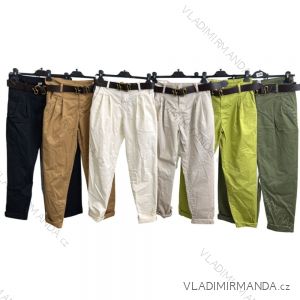 Nohavice dlhé s opaskom dámske (S/M ONE SIZE) TALIANSKA MÓDA IMPLM23820187