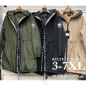 Bunda parka jarná s kapucňou dámska nadrozmer (3XL-7XL) POLSKÁ MÓDA PMLB23B211811B