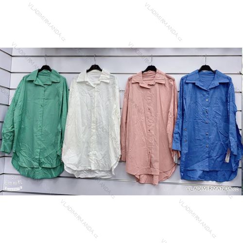 Košeľa predĺžená dlhý rukáv dámska (S/M ONE SIZE) TALIANSKA MÓDA IMWGM23446