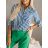 Košeľa dlhý rukáv dámska prúžok (S/M ONE SIZE) TALIANSKA MÓDA IMWGS23483
