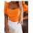 Tričko elegantný krátky rukáv dámske (S/M ONE SIZE) TALIANSKA MÓDA IMWB23089