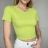 Top croptop krátky rukáv dámsky (S/M ONE SIZE) TALIANSKA MÓDA IMPBB23W2221