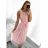 Šaty elegantné tilové krátke bez rukávov spoločenské dámske (S/M ONE SIZE) TALIANSKA MÓDA IMM23FL9665/DU biela