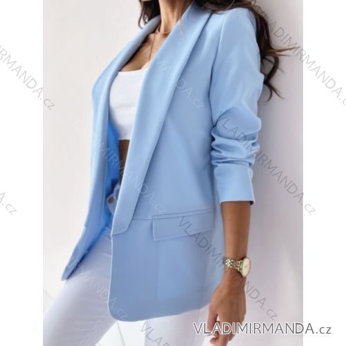 Sako dlhý rukáv dámske (S-XL) TALIANSKÁ MÓDA IMM22MS80172-11 svetlo modrá S